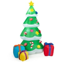 Gomba karácsonyfa udvar felfújható, ajándékdobozokkal 6 '