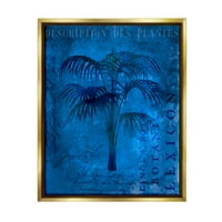 Stupell trópusi pálmaüzem kollázs tájfestés Arany úszó keretes művészeti nyomtatási fal művészet