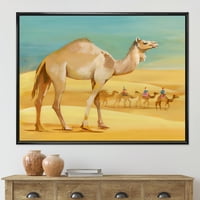 Designart 'Camels in Wild Sivatag I' Farmhouse keretes vászon fali művészet nyomtatás