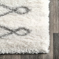 nuLOOM Stasia Soft & plüss Shag akcentus szőnyeg, 3' 3 5', Szürke