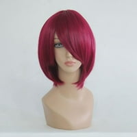 Egyedi olcsó emberi haj parókák nőknek Lady 14 bor piros bob paróka paróka sapkával