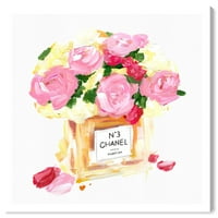 A Wynwood Studio n váza virág- és botanikus virágos fali művészet nyomtatott rózsaszín pasztell rózsaszín 30x30