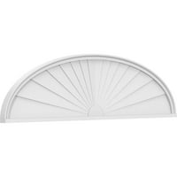 Ekena Millwork 68 W 18 H 2 P elliptikus Sunburst építészeti fokozatú PVC Pediment