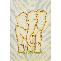 Marmont Hill Sárga elefánt , Reesa Qualia festmény nyomtatás csomagolt vászonra