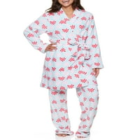 Sleep & Co. Női és női plusz plüss és nadrágos társalgó pizsama alváskészlet, 2dc
