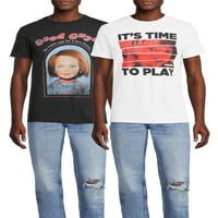 Chucky férfi és nagy férfi jó fiúk és ideje grafikus póló 2 csomagot játszani
