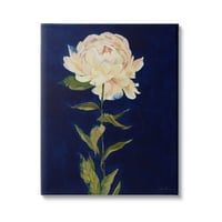 Stupell Industries Bold Rose Bloom festőfestés Galéria csomagolt vászon nyomtatott fali művészet, Liz Jardine tervezése