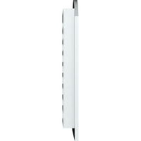 Ekena Millwork 16 W 22 H Arch Top Gable Vent funkcionális, PVC Gable szellőzőnyílás 1 4 lapos díszítéssel