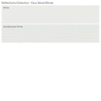 Egyéni reflexiós kollekció, 2 vezeték nélküli fau fa redőnyök, homokfúvott fehér, 3 4 szélesség 48 hosszúság