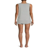 Grayson Social Női és Női és Női Plusz Grafikus Tank Top és Sleep rövidnadrág, 2 darabos pizsama készlet
