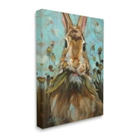 Vadon élő nyúl füves állatokat és rovarokat eszik, festménygaléria csomagolt vászon nyomtatott fali művészet