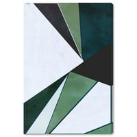 Wynwood Studio Absztrakt Wall Art vászon nyomatok 'ópium duó' geometriai - zöld, barna