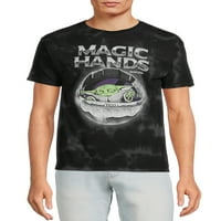 A Csillagok háborúja férfi Grogu Magic Hands grafikus póló rövid ujjú
