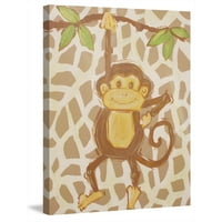 Marmont Hill Tan majom , Reesa Qualia Painting nyomtatás csomagolt vászonra