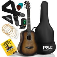 Pyle akusztikus gitárkészlet junior méretű acél húros hangszer kezdő gyerekeknek felnőtteknek 34 ”barna