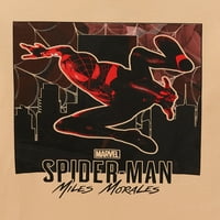 Spider-Man fiúk Miles Morales rövid ujjú és hosszú ujjú grafikus póló-készlet, 2 darab, méretek xs-xxl