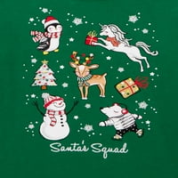 Ünnepi idő lányok karácsonyi hosszú ujjú grafikus póló és nyomtatott lábgyilkos ruhák, 2 darab, méret 4-18