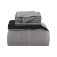 Marte szürke és fekete iker iker XL ágy egy táskakészletben
