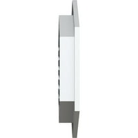 Ekena Millwork 20 W 36 H függőleges csúcsos gable szellőzőnyílás: Funkcionális, PVC Gable Vent W 1 4 lapos burkolat keret