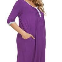 Egyedi árverés Női Sleepwear Lounge ruha zsebekkel Nightsirt pizsama nightgown