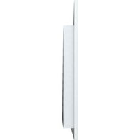 Ekena Millwork 32 W 1 4 H Right Háromszög Gable Vent - Jobb oldali hangmagasság funkcionális, PVC Gable szellőzőnyílás 1 4 lapos
