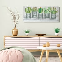Stupell Industries zamatos és kaktusz Üvegek növényi élet szójátékok vászon fal Art Design Cindy Jacobs, 17 40
