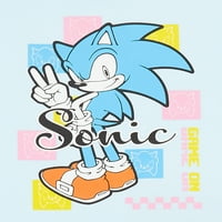 Sonic Girls barátja Tee és Biker rövidnadrág, 2 darab, méretek XS-XL