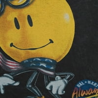 Férfi és nagy férfi sárga mosolygó és amerikai mosolygó grafikus pólók, 2 csomag