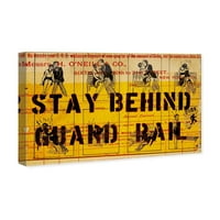 Wynwood Studio hirdetési fal art vászon nyomtatványok „Guard Rail” plakátok - sárga, barna