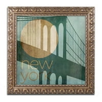 Védjegy Képzőművészet New York vászon művészet, színes pékség arany díszes keret
