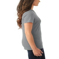 A nők puha háromkeverék rövid ujjú személyzet póló, csomag