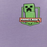 Minecraft fiúk rövid ujjú és hosszú ujjú grafikus rétegű pólók, 2-csomag, méretek XS-XXL