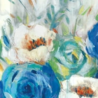 Mesterkészlet művészeti galéria Cobalt Blue Bouquet készítette: Willowbrook Képzőművészeti Canvas Art Painting 22 28