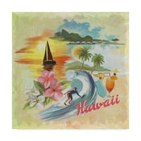 Védjegy képzőművészet 'Hawaii Paradise Pattern' vászon művészet az Art Licensing Studio által