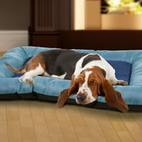 Kutyaágy-PET-ágy sherpa alvásfelületgel, memóriababa, nem skid alsó és vízálló nejlon nyak, amely a Petmaker szegélyt ad