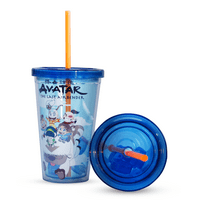 Avatar Appa barátaival műanyag hideg csésze jégkockák fedéllel, oz
